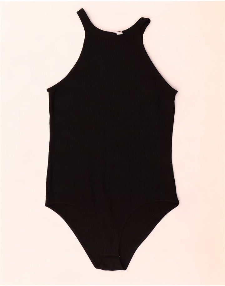 Zara Womens Trafaluc Body sans manches UK 12 Moyen Noir