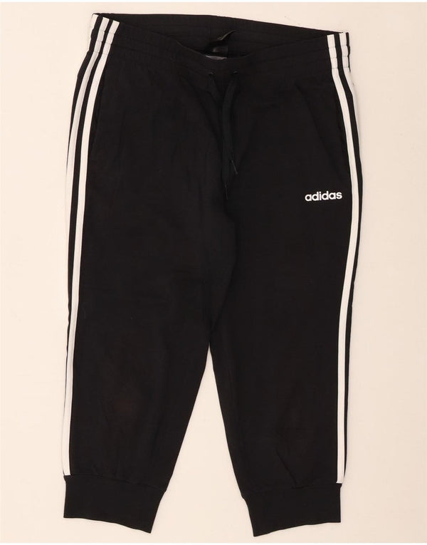 Adidas Femmes Capri Survêtement Pantalon Joggers UK 12/14 Moyen Noir