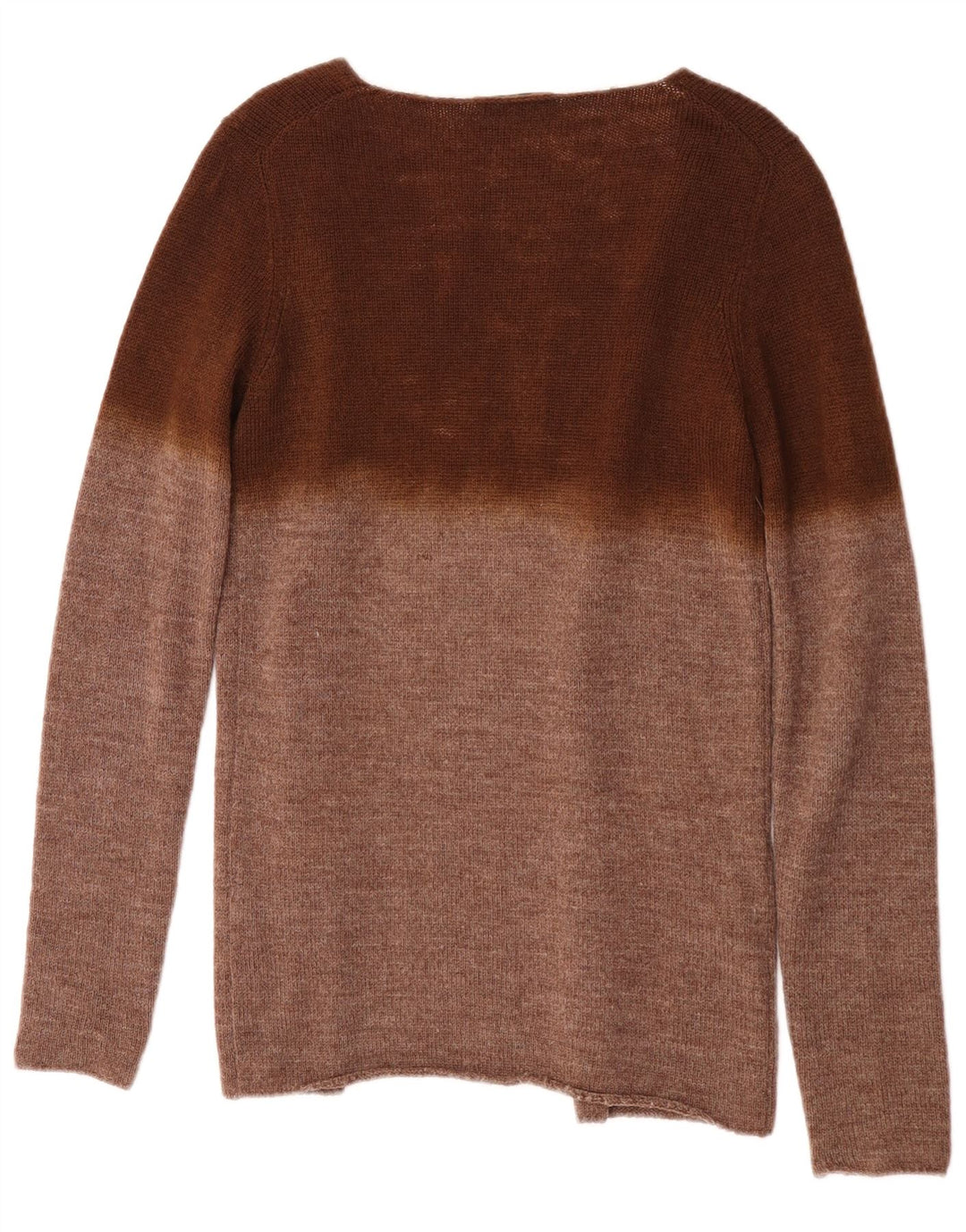 Prada Femme Cardigan Pull IT 42 Marron Moyen Colourblock Alpaga Laine