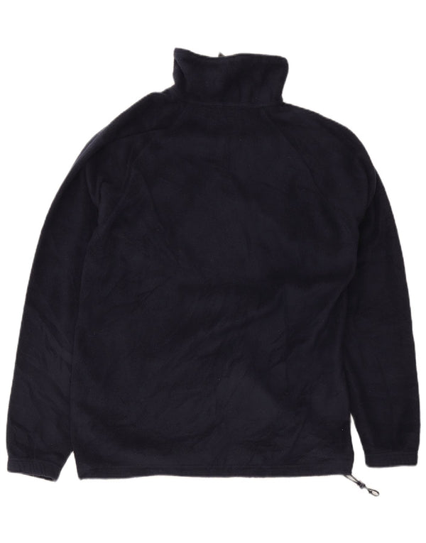 Kappa Pull polaire à col zippé pour homme, petit, bleu marine, polyester, sport