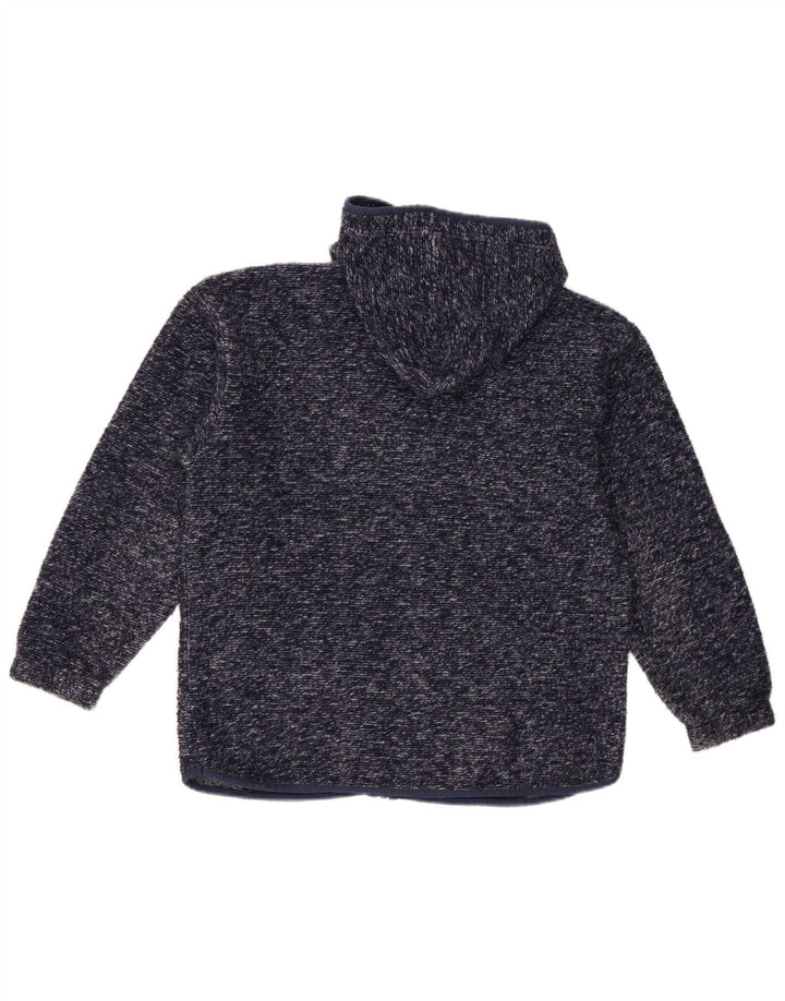 Invicta Pull à capuche zippé pour femme UK 12 Polyester moucheté bleu marine moyen