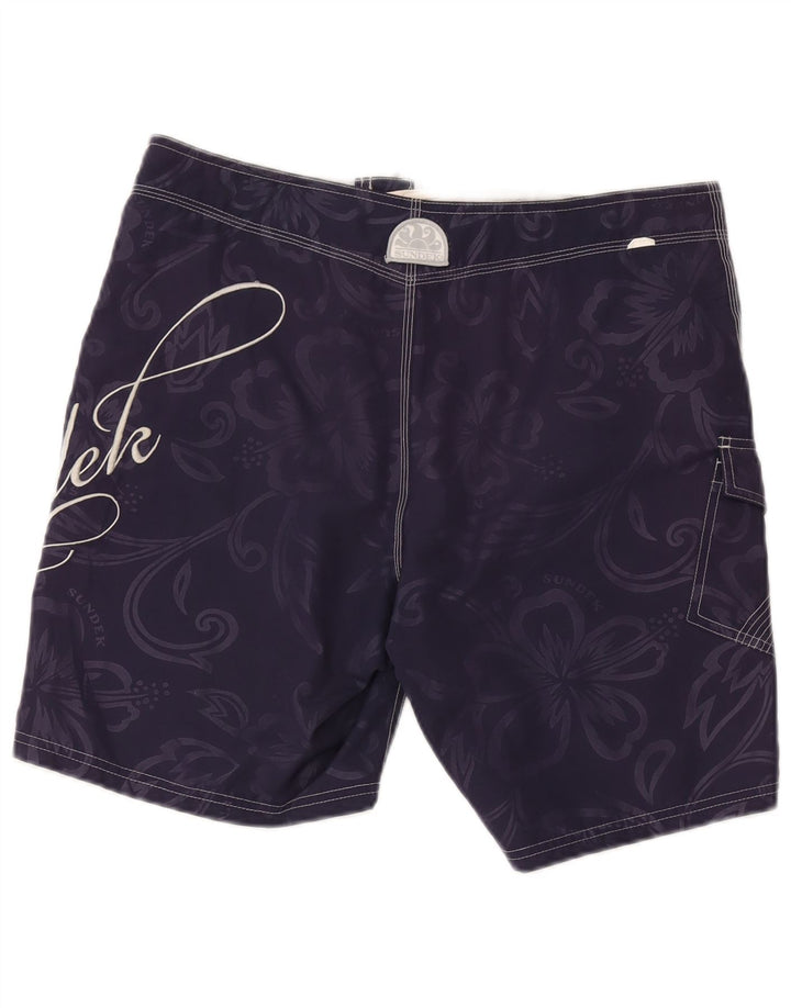 Sundek Short de bain graphique homme bleu marine moyen polyester floral