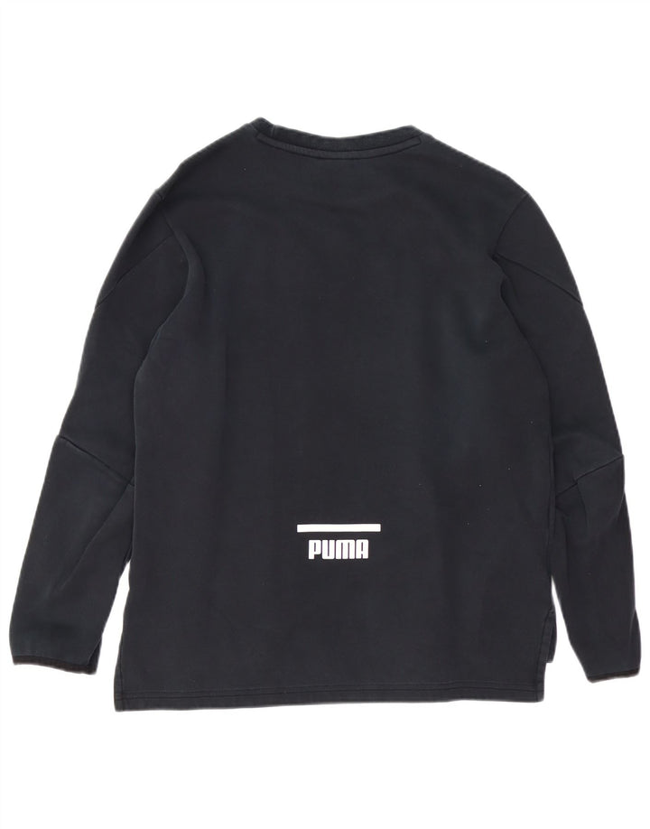 PUMA Sweat-shirt pour homme en coton noir Taille S