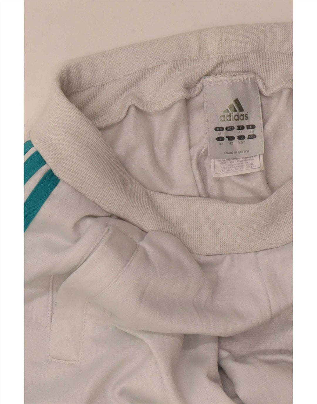 Adidas Pantalon de survêtement pour femme Joggers UK 16 Large Blanc Polyester
