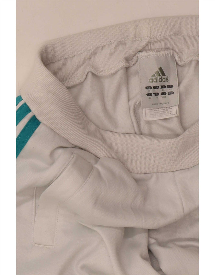 Adidas Pantalon de survêtement pour femme Joggers UK 16 Large Blanc Polyester