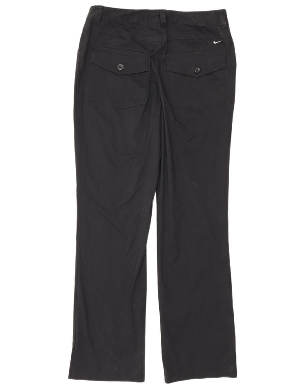 Nike Pantalon décontracté droit pour femme UK 10 Small W32 L30 Coton noir