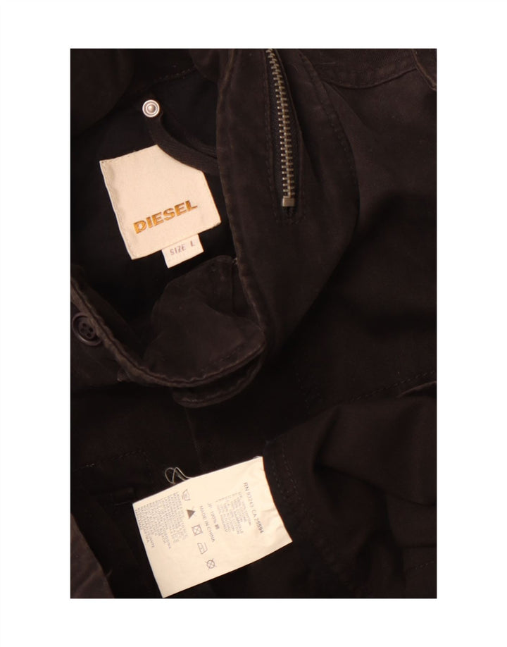 Diesel Veste militaire pour homme UK 40 Large Noir Coton