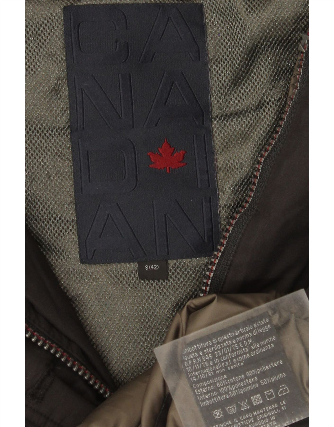 Veste parka à capuche canadienne pour femmes EU 42 coton noir moyen