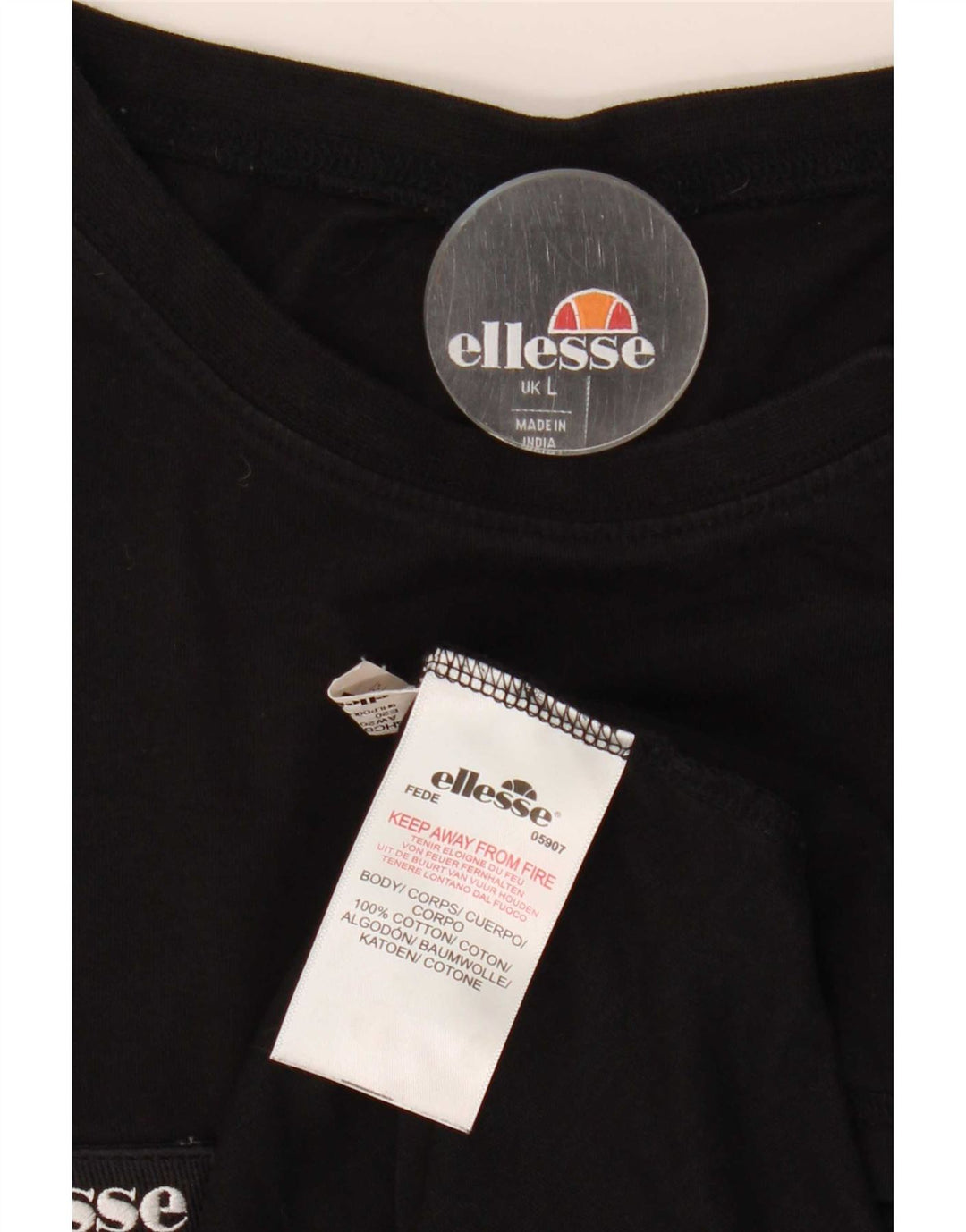 Ellesse T-shirt graphique pour hommes, grand, noir