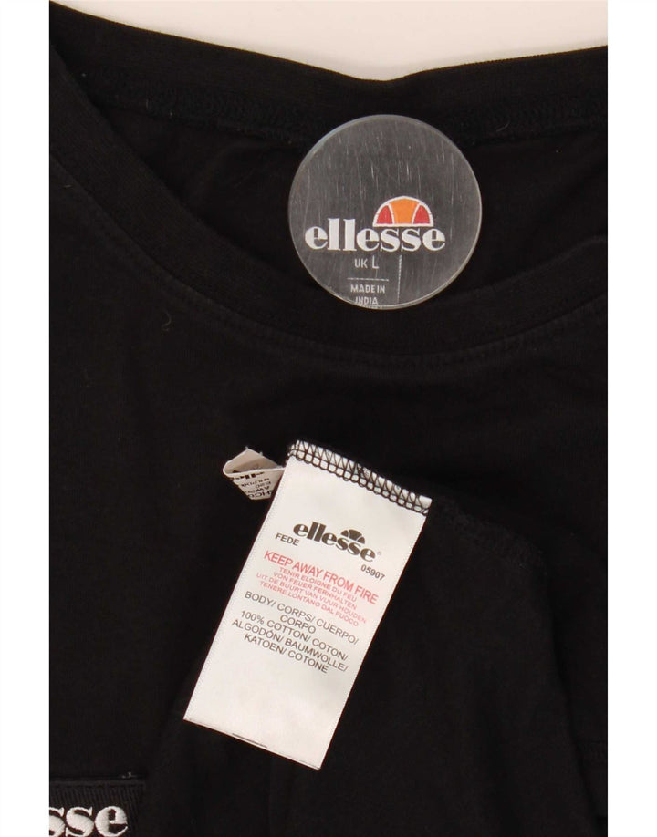 Ellesse T-shirt graphique pour hommes, grand, noir