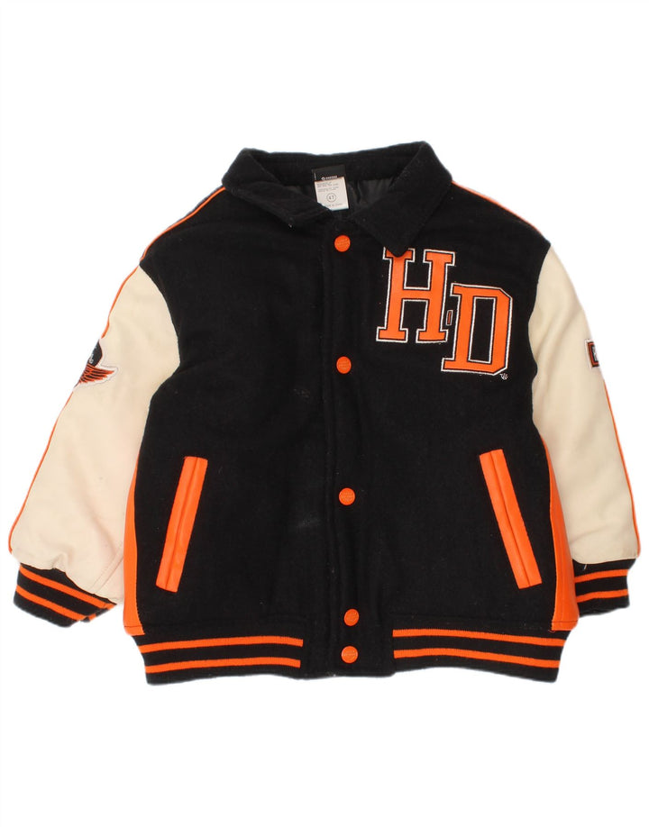 Veste Varsity Graphique Harley Davidson Garçon 3-4 Ans Bleu Marine Colorblock