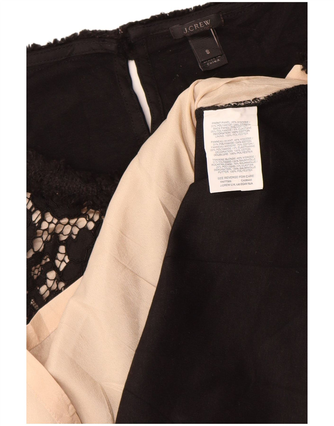 J. CREW Chemisier sans manches pour femme UK 10 Petite viscose florale noire