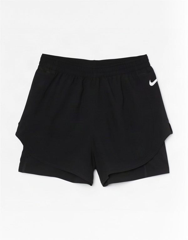 Nike Short de sport Dri Fit pour femme UK 12 Noir moyen Polyester