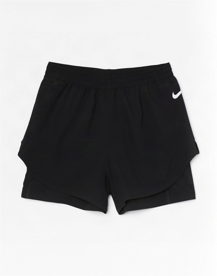 Nike Short de sport Dri Fit pour femme UK 12 Noir moyen Polyester