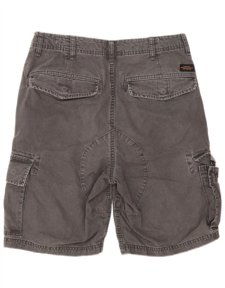 Superdry Short Cargo W30 Homme Gris Moyen Coton