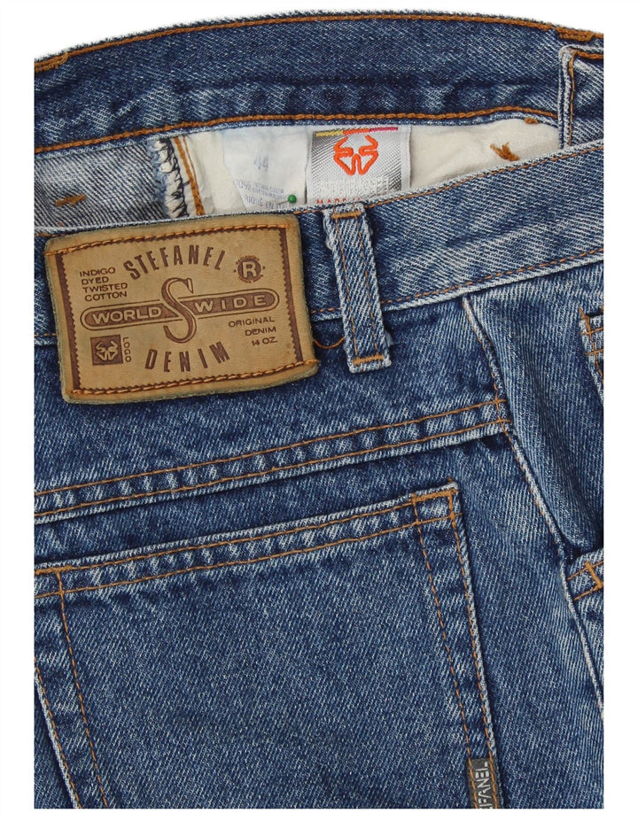 STEFANEL Jean fuselé taille haute pour femme IT 44 Medium W26 L27 Bleu Coton