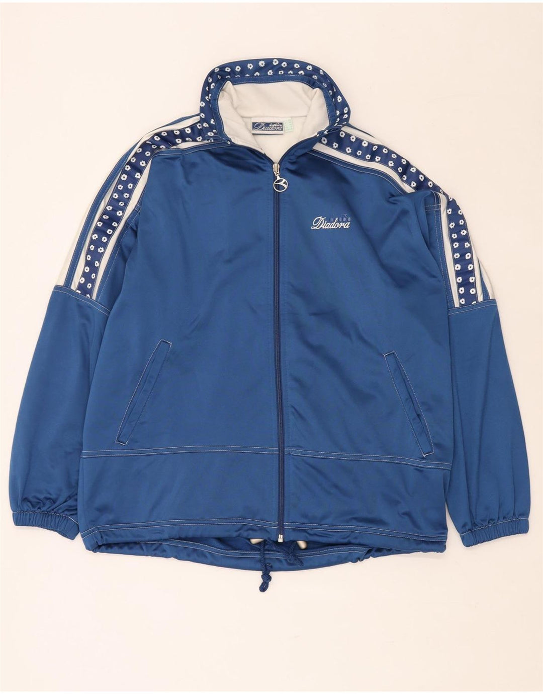 DIADORA Veste de survêtement surdimensionnée pour femme UK 12 Bleu moyen floral