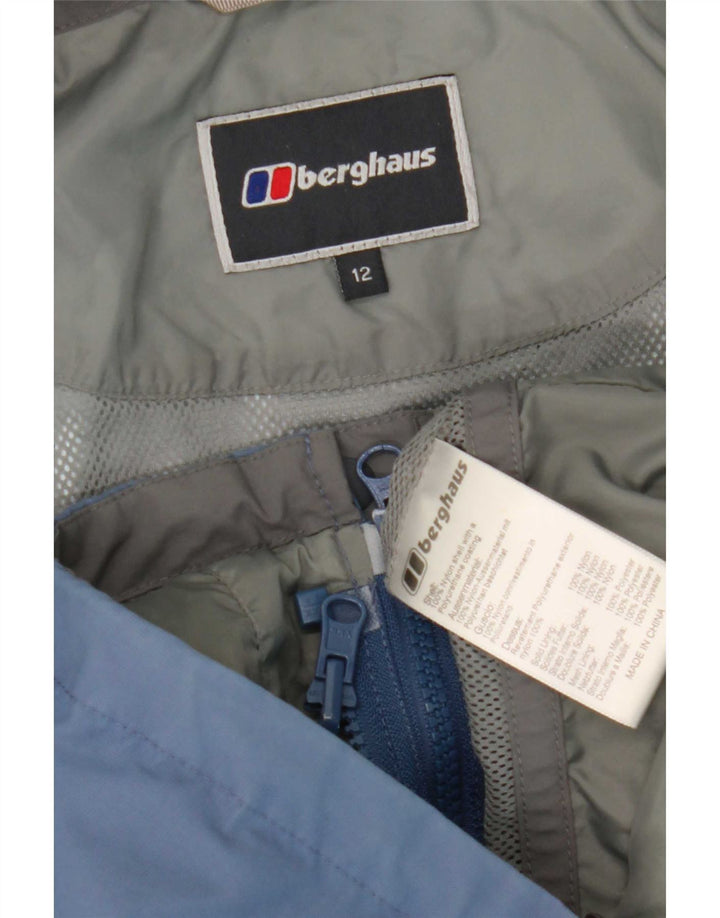 Berghaus Veste de Pluie à Capuche Femme UK 12 Nylon Bleu Moyen