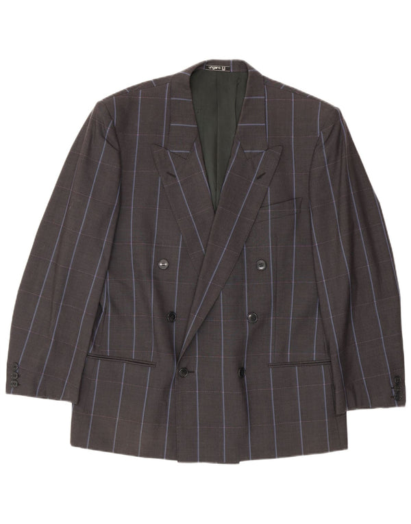 Ungaro Veste Blazer Croisée Homme IT 50 Grandes Rayures Grises