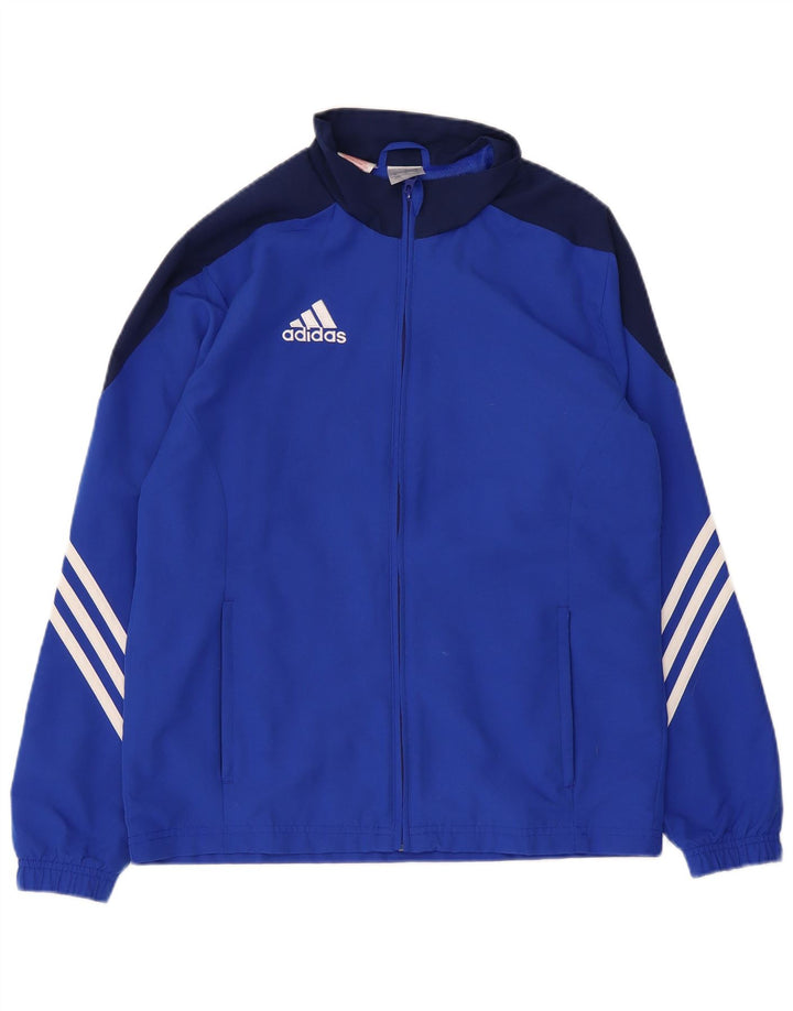 Adidas Veste de survêtement pour garçon 15-16 ans XL Bleu Colorblock Polyester