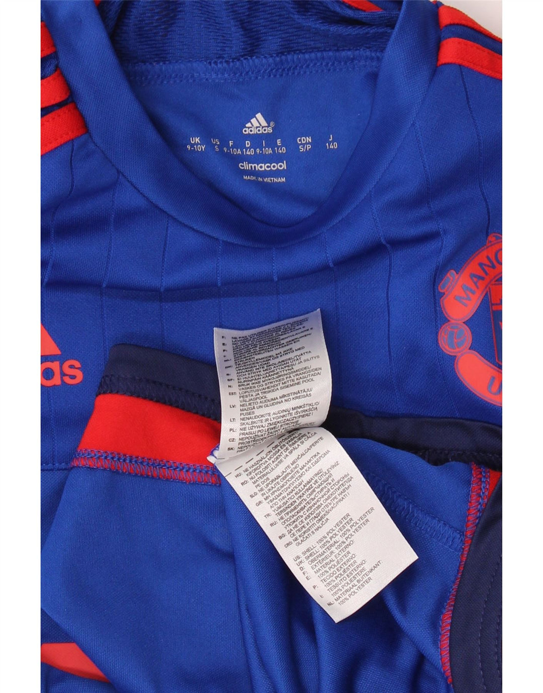 ADIDAS T-shirt graphique Manchester United pour garçon 9-10 ans Bleu