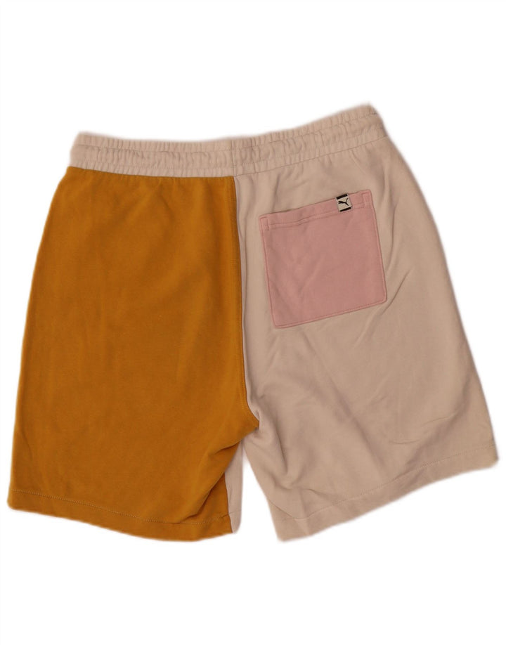 Puma Short de Sport Homme Multicolore Colorblock Coton Moyen