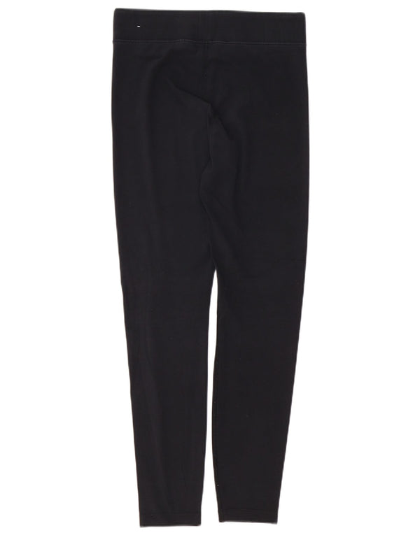 NIKE Leggings graphiques pour femmes UK 14 coton noir moyen