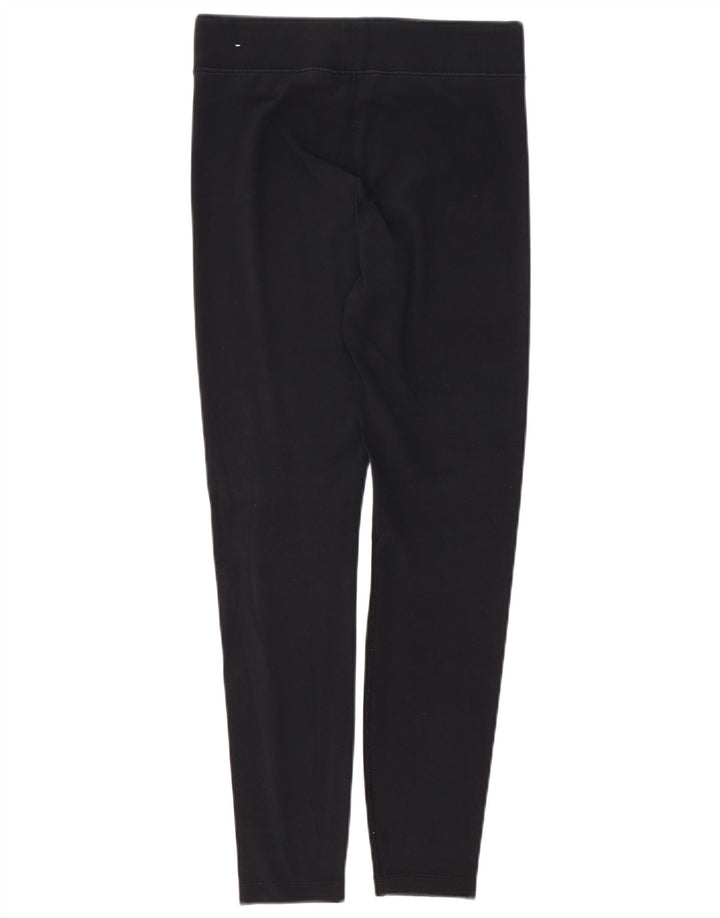 NIKE Leggings graphiques pour femmes UK 14 coton noir moyen