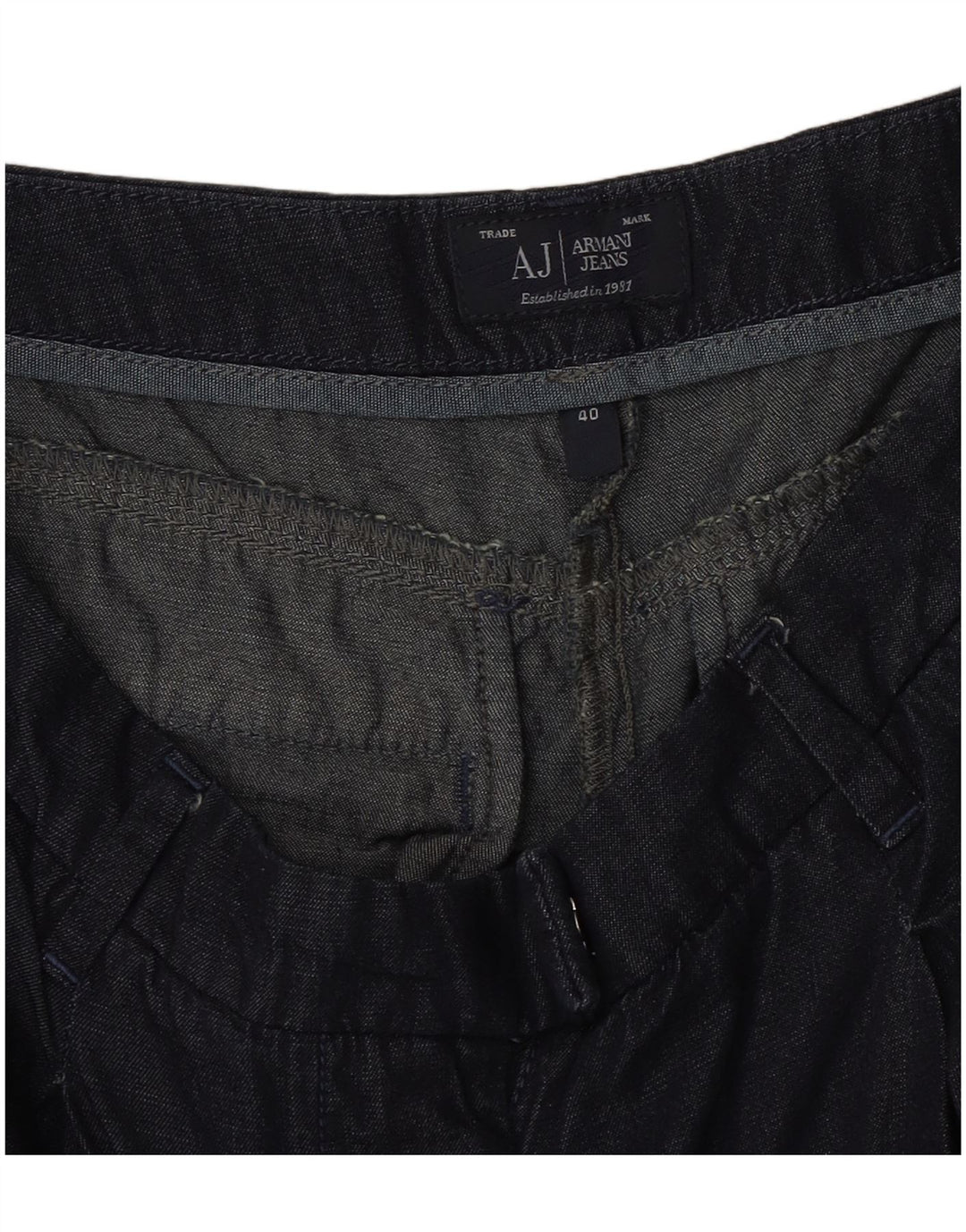 Armani Jean droit pour femme IT 40 Small W30 L25 Bleu marine