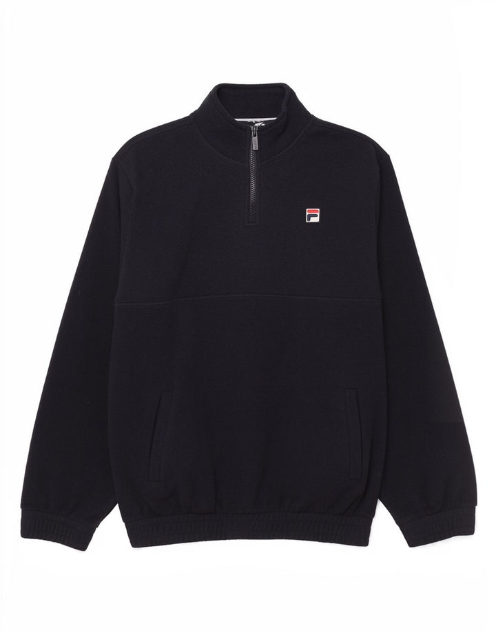 Fila Pull Polaire à Col Zippé Homme Bleu Marine Moyen
