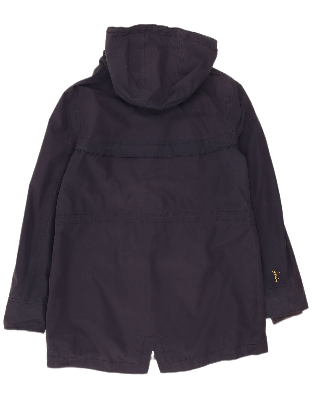 Joules Veste de pluie surdimensionnée à capuche pour femme UK 8 Small Bleu marine en coton