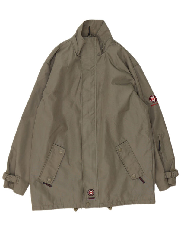VINTAGE Veste de pluie homme UK 38 Polyester kaki moyen