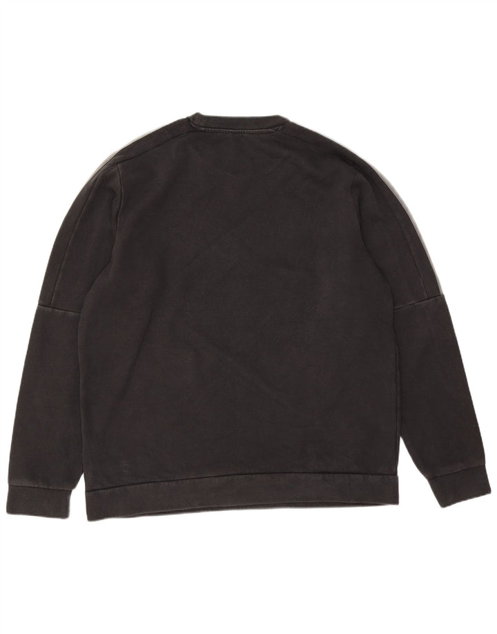 Adidas Sweat-shirt pour homme en coton noir Taille L