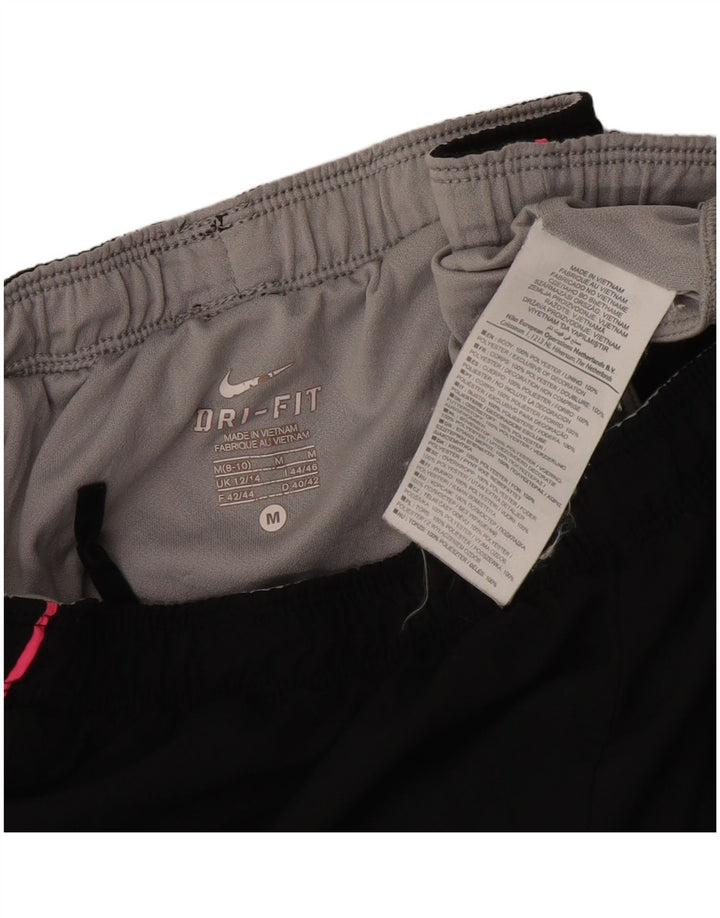 Nike Short de sport Dri Fit pour femme UK 12/14 Noir moyen Polyester