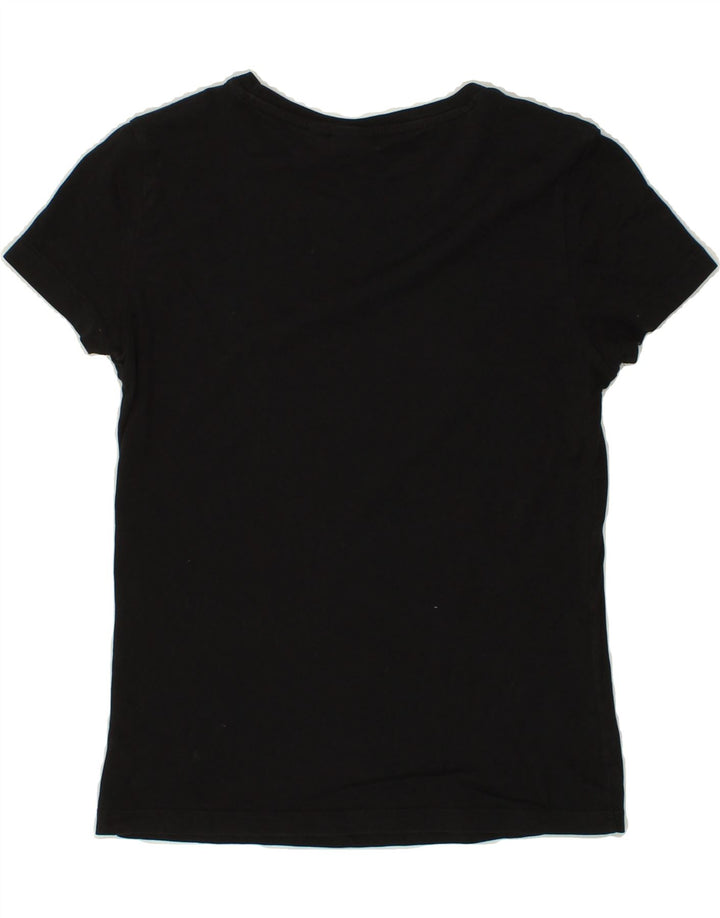 ADIDAS Womens Graphic T-Shirt Top UK 12 Medium  Black Vintage Adidas and Second-Hand Adidas from Messina Hembry 