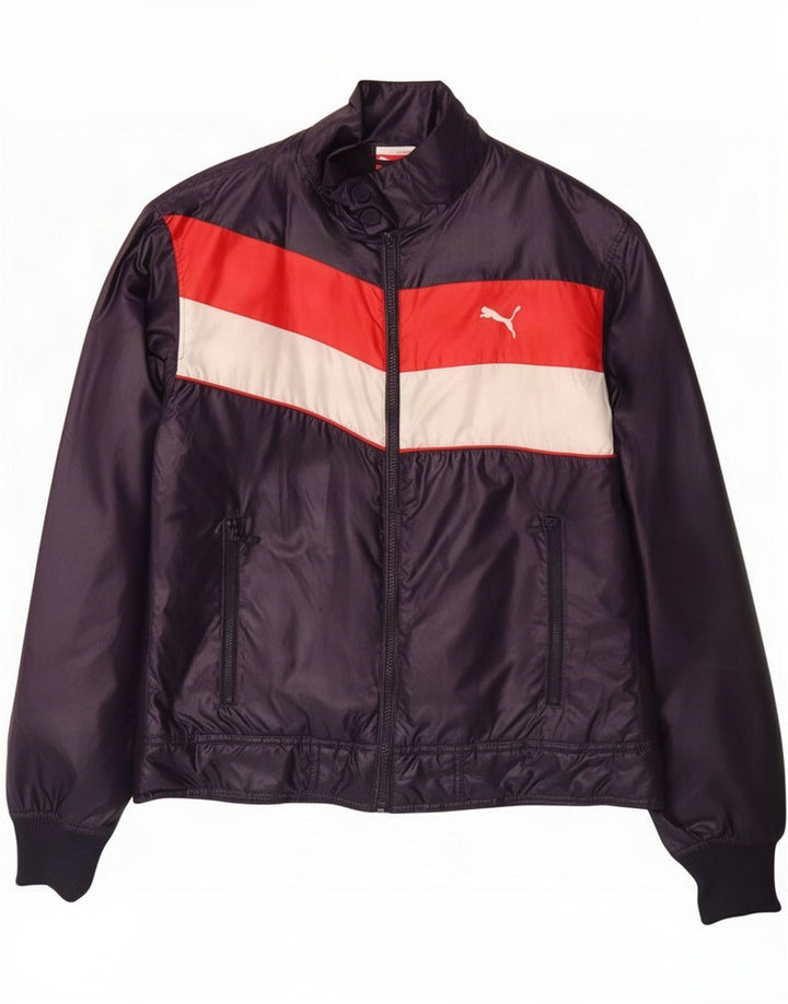 Puma Veste matelassée pour homme UK 38 Violet moyen Polyester colour block