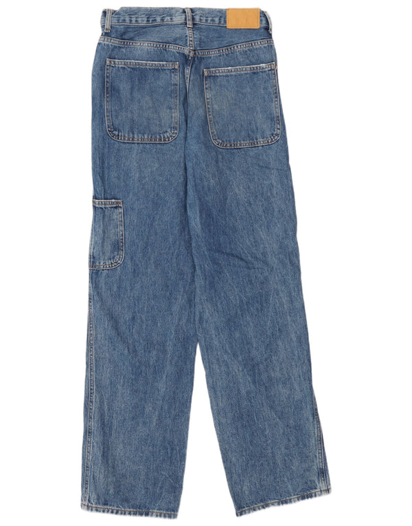 Zara Jean cargo droit pour homme EU 38 Small W30 L33 Bleu marine