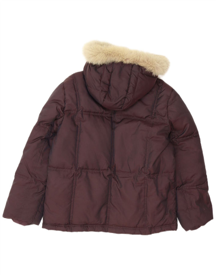 Fila Veste matelassée à capuche pour femme IT 46/48 Large Marron Polyamide