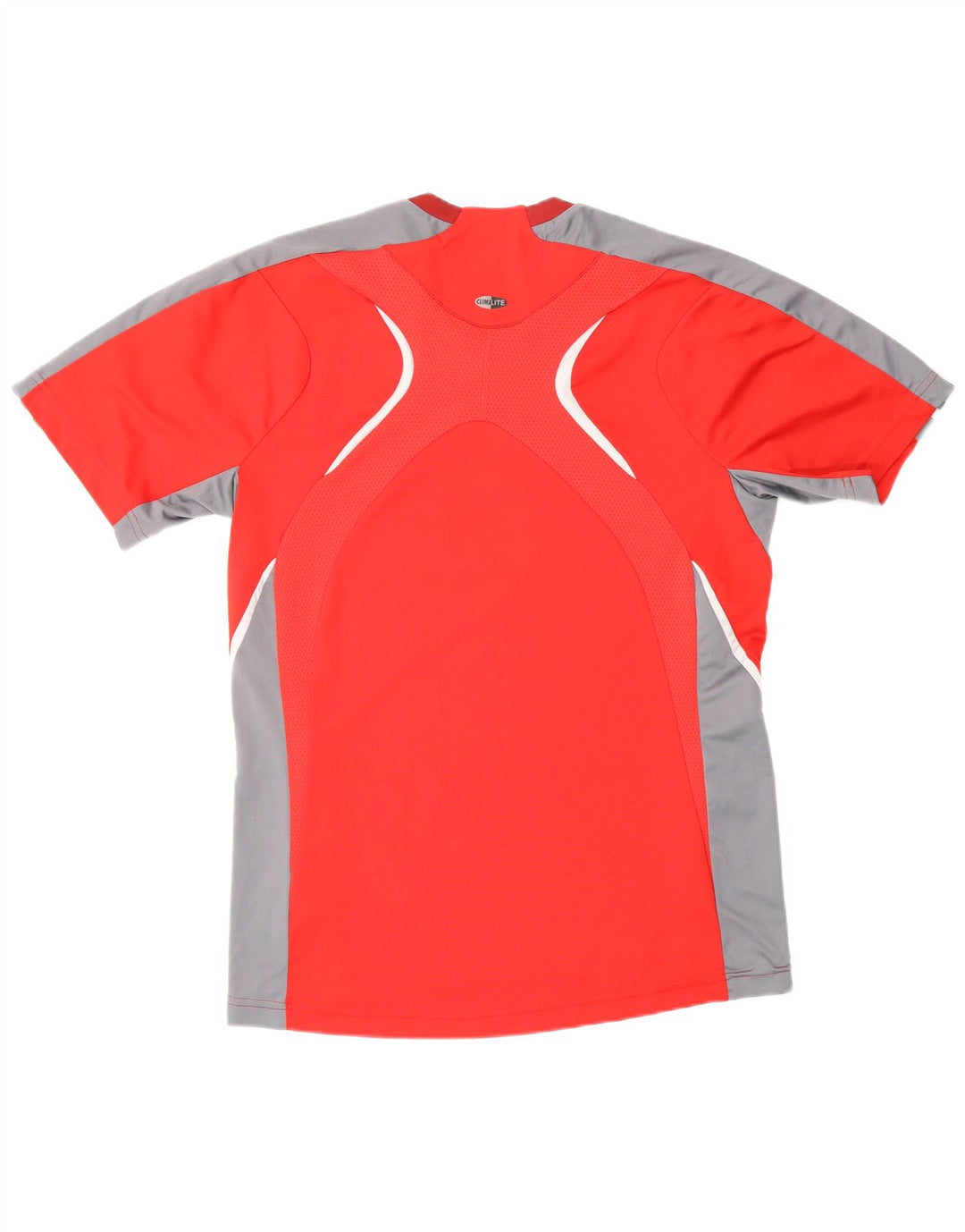 ADIDAS T-Shirt Climalite Homme Rouge Moyen Polyester Colorblock