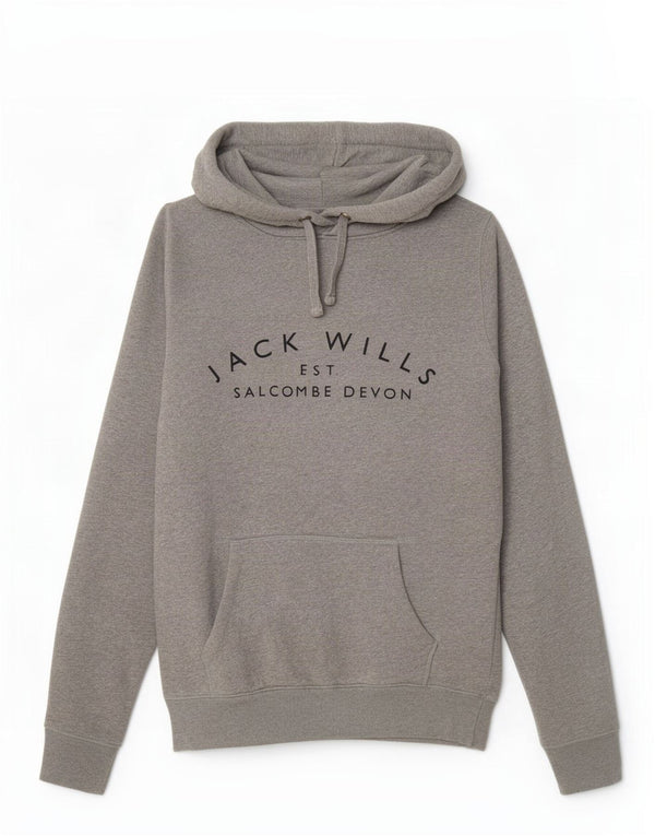 Jack Wills Pull à capuche surdimensionné graphique pour femme UK 6 XS Gris Coton