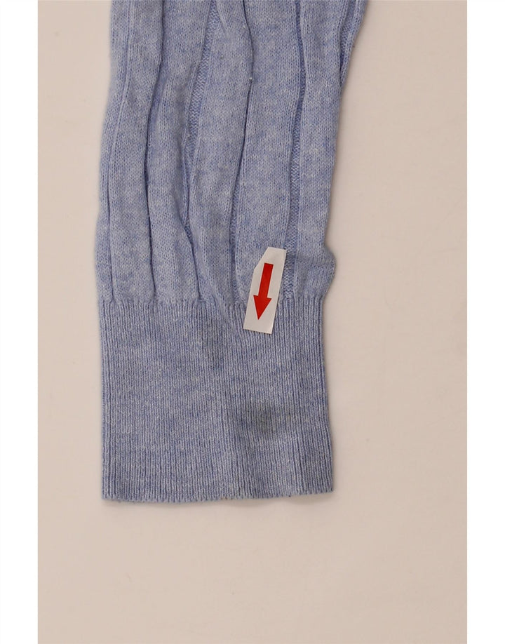Marks & Spencer Pull col en V pour femme UK 10 Petit Bleu