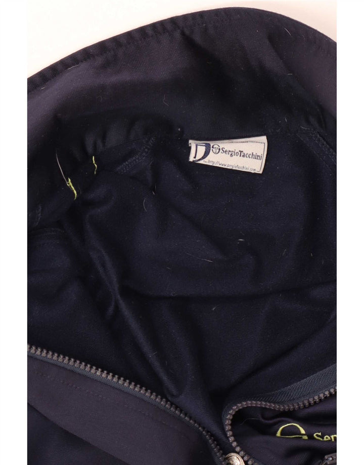 Sergio Tacchini Veste de survêtement pour homme Large Bleu marine Colourblock