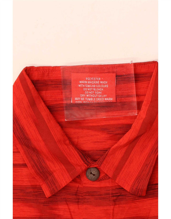 Lowes Chemise à manches courtes pour homme Grand rouge floral en polyester hawaïen