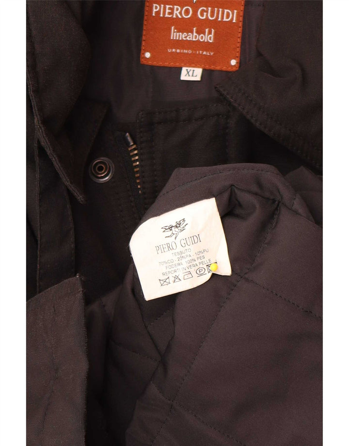 Piero Guidi Veste utilitaire pour homme UK 42 XL Coton noir