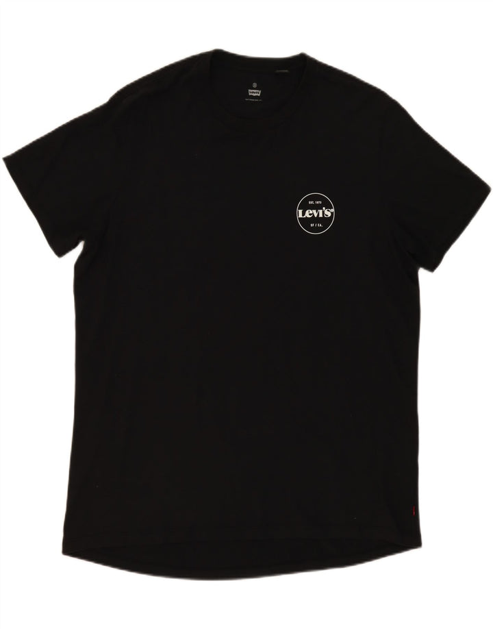 LEVI'S Mens T-Shirt Top XL Black Cotton Vintage Levi's and Second-Hand Levi's from Messina Hembry 