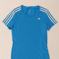 ADIDAS Womens Climalite T-Shirt Top UK 8/10 Small Blue Polyester Vintage Adidas and Second-Hand Adidas from Messina Hembry 
