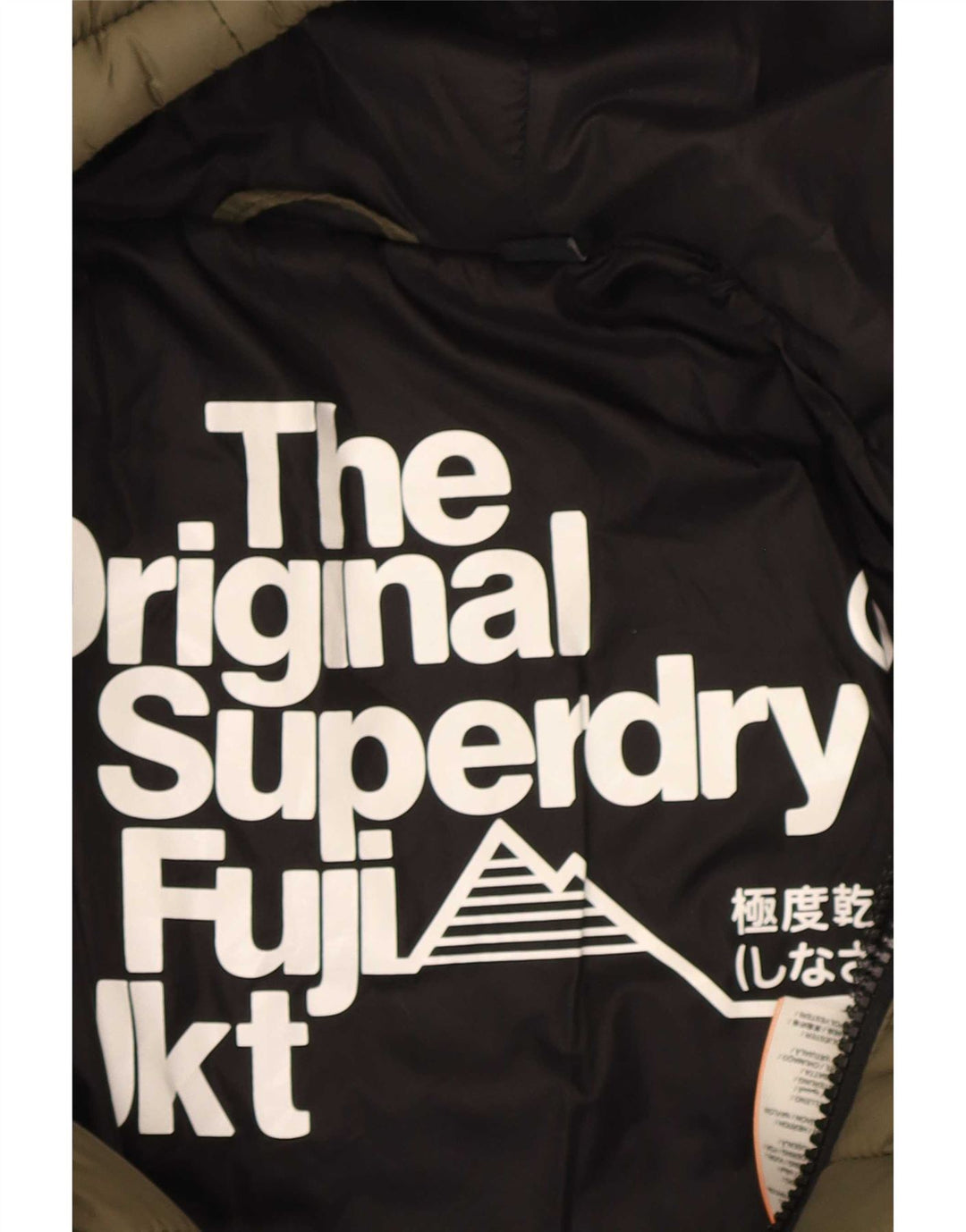 Superdry Veste matelassée à capuche pour femme UK 10 Small Kaki Nylon