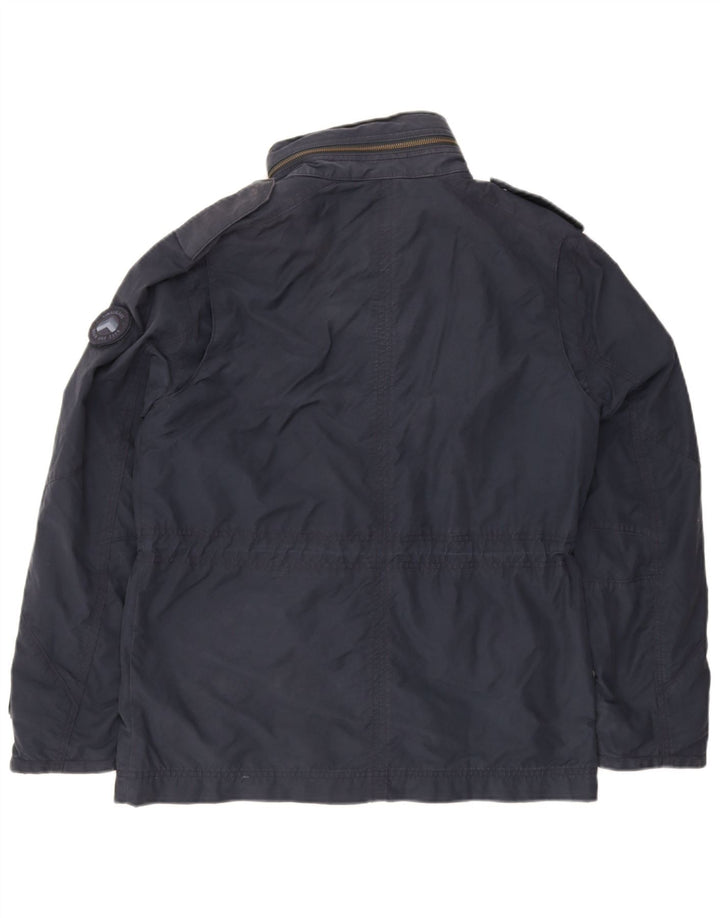 Timberland Veste utilitaire à capuche pour homme UK 38 Bleu marine moyen Coton