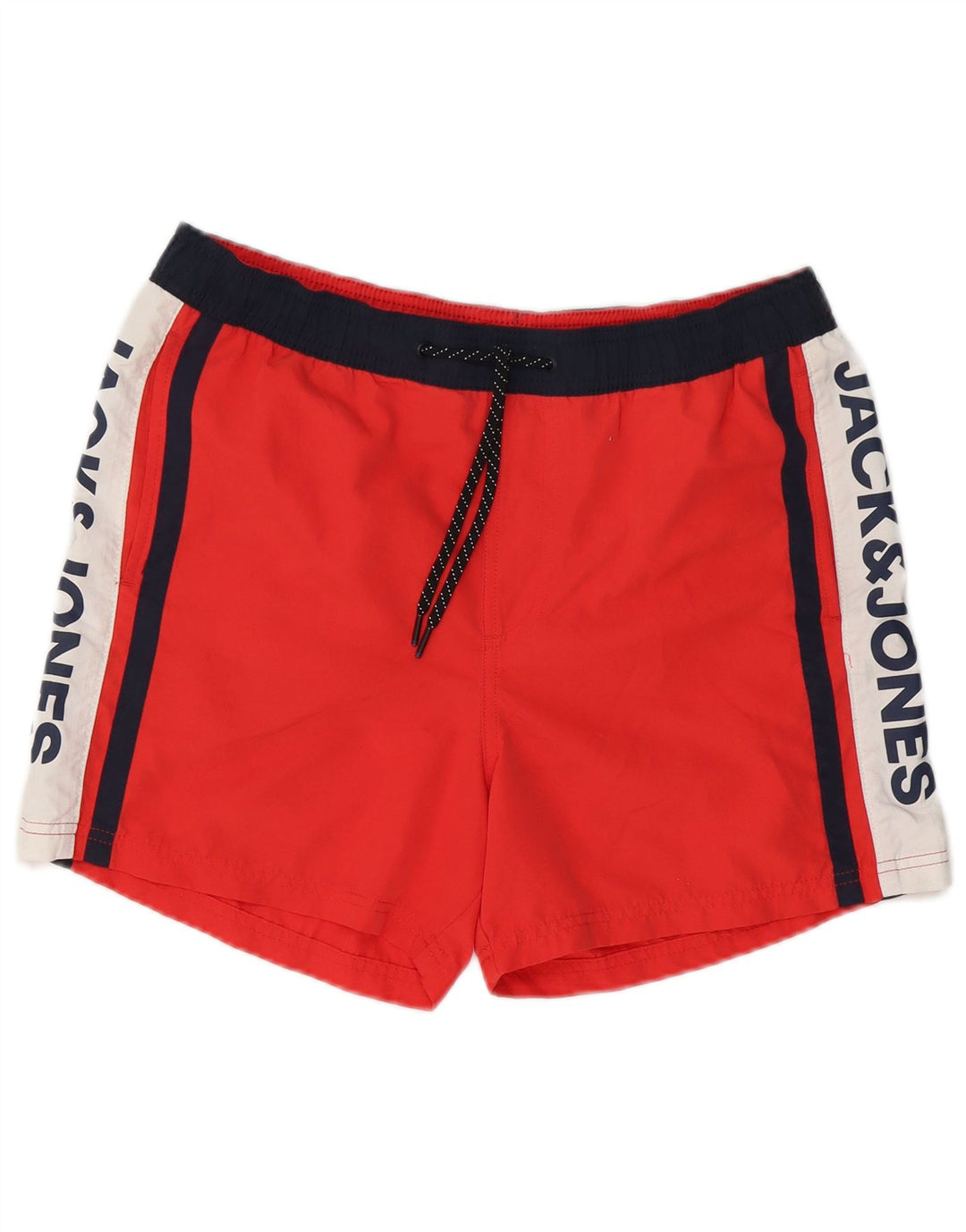 Jack & Jones Short de Bain Graphique Homme Rouge Moyen Polyester Colorblock