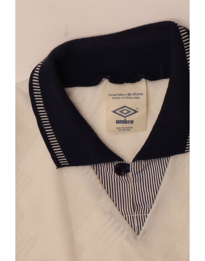 Umbro Haut en Jersey Graphique Angleterre 1990-1992 Homme Petit Blanc Sports